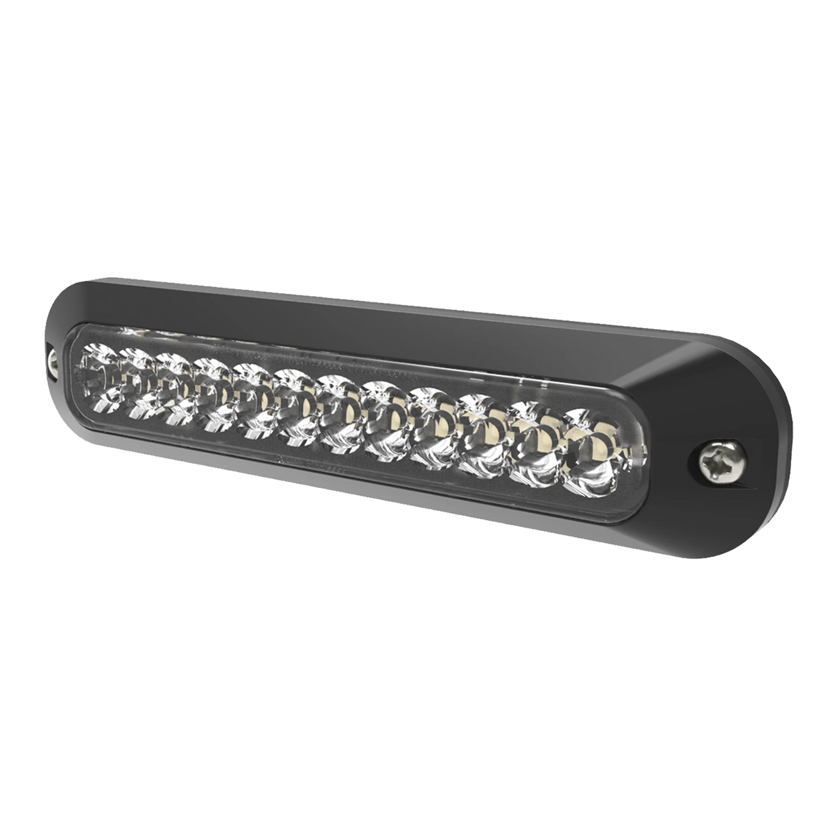 LUZ AUXILIAR DE 12 LED, ROJO/AZUL, LENTE TRANSPARENTE
