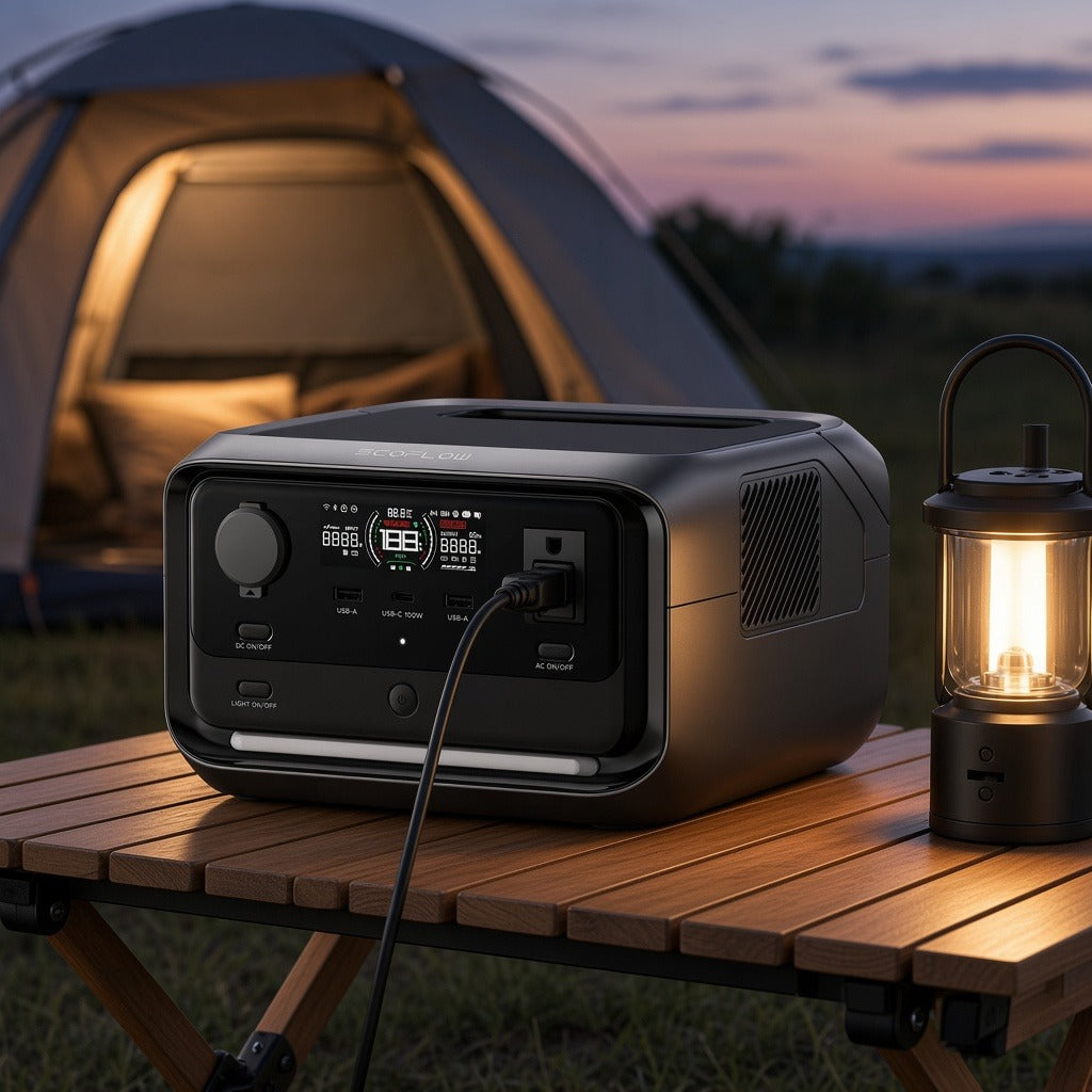 ESTACIÓN DE ENERGÍA PORTÁTIL / 286WH LFP / 600W AC / X-BOOST 1200W / USB-C 100W / CARGA SOLAR 220W / WI-FI Y BLUETOOTH [EFR3PL] instalado