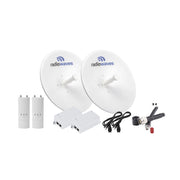 ENLACE BACKHAUL COMPLETO DE ALTA CAPACIDAD Y ESTABILIDAD HASTA 28 KM, INCLUYE: 2 RADIOS C5C, 2 ANTENAS SPD2-5.2NS DE 29 DBI, 4 JUMPERS, INYECTOR POE24V Y CABLE DE ALIMENTACIÓN.-Enlaces PtP y PtMP-MIMOSA NETWORKS-Bsai Seguridad & Controles