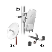 ENLACE BACKHAUL COMPLETO DE ALTA CAPACIDAD, INCLUYE: 2X PTP550CE, 2X NPTR3 (37 DBI), 4X JUMPERS-Enlaces PtP y PtMP-CAMBIUM NETWORKS-Bsai Seguridad & Controles