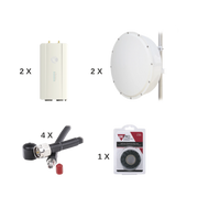 ENLACE COMPLETO DE 2 RADIOS FORCE400C CON ANTENAS TXP-4965-30PB2-KIT (30 DBI), RANGO DE FRECUENCIA EXTENDIDA (4.9 A 6.2 GHZ)-Enlaces PtP y PtMP-CAMBIUM NETWORKS-Bsai Seguridad & Controles