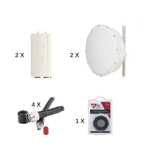 ENLACE COMPLETO DE 2 RADIOS FORCE400C CON ANTENAS TXP-4965-30PB2-KIT (30 DBI), RANGO DE FRECUENCIA EXTENDIDA (4.9 A 6.2 GHZ)-Enlaces PtP y PtMP-CAMBIUM NETWORKS-Bsai Seguridad & Controles
