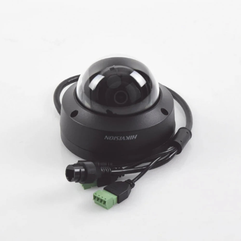 DOMO IP 4 MEGAPIXEL / COLOR NEGRO / LENTE 2.8 MM / 30 MTS IR EXIR / EXTERIOR IP67 / IK10 / WDR 120 DB / POE / VIDEOANALITICOS (FILTRO DE FALSAS ALARMAS) / ULTRA BAJA ILUMINACIÓN / ENTRADA Y SALIDA DE AUDIO Y ALARMA-Cámaras IP-HIKVISION-Bsai Seguridad & Controles