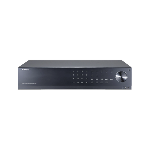 DVR 16 CANALES HASTA 4 MEGAPIXEL / SOPORTA 4 TECNOLOGÍAS (AHD, TVI, CVI, CVBS) / HASTA 8 HDDS / ENTRADAS Y SALIDAS DE AUDIO Y ALARMA-Dvrs-HANWHA TECHWIN WISENET-HRD-1642-Bsai Seguridad & Controles