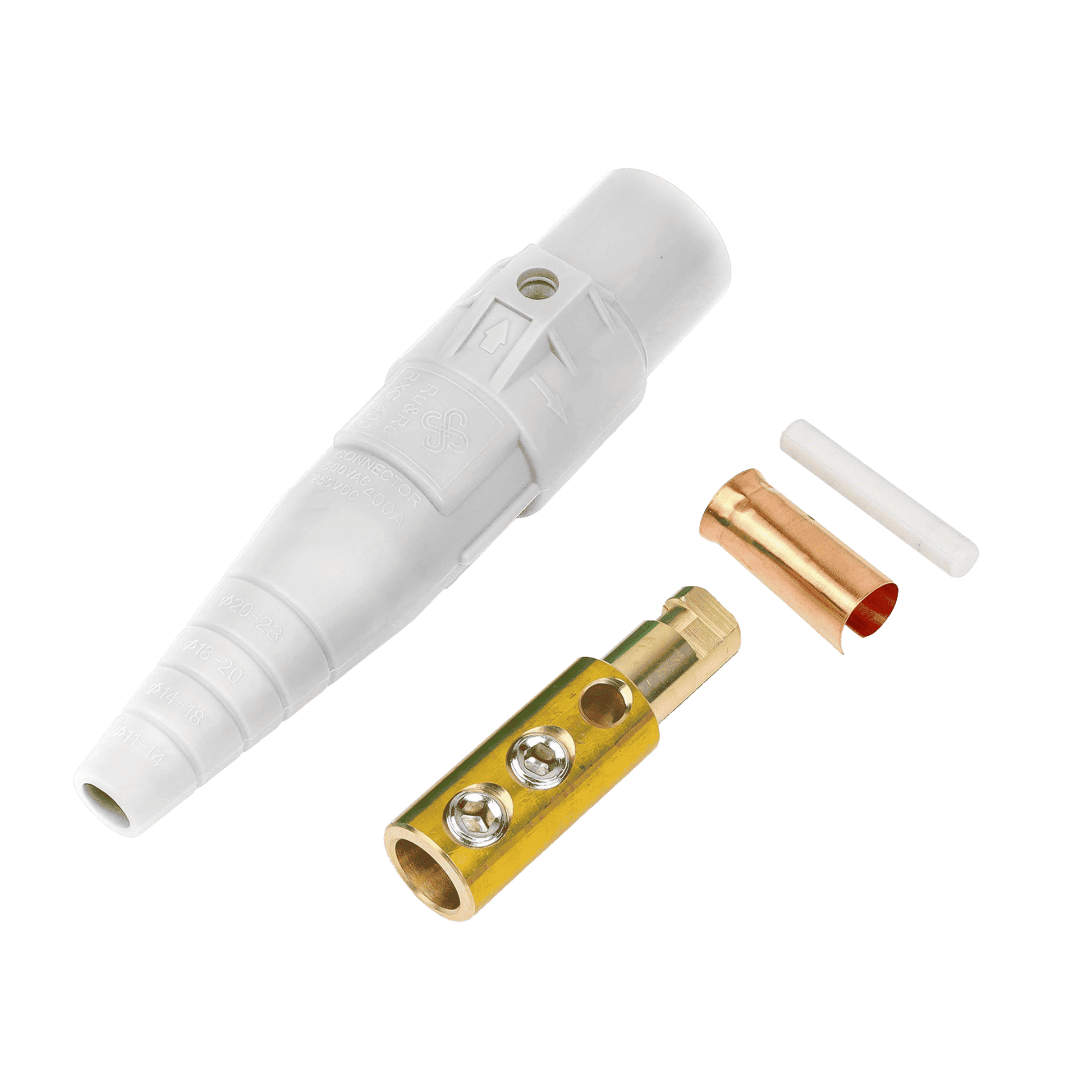 CONECTOR CAMLOCK | 400 AMPERES | MACHO | COLOR BLANCO-Audio Profesional-EPCOM PROAUDIO-Bsai Seguridad & Controles