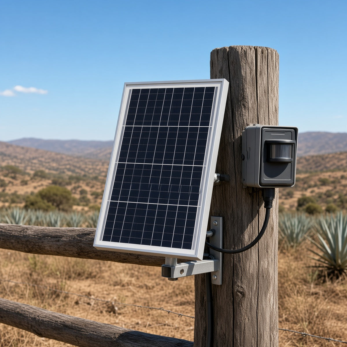 MÓDULO SOLAR / 10W / 12 VCC / MONOCRISTALINO / 36 CELDAS GRADO A / 0.52A [EPL1012AL] instalado