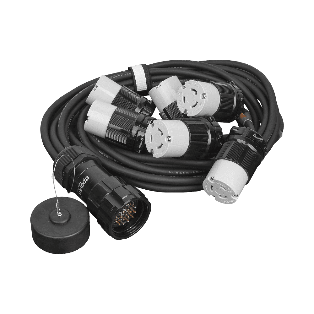 TOMACORRIENTE TIPO SOCAPEX CON DERIVACIÓN A 6 TOMAS TIPO NEMA L6-Audio Profesional-EPCOM PROAUDIO-Bsai Seguridad & Controles