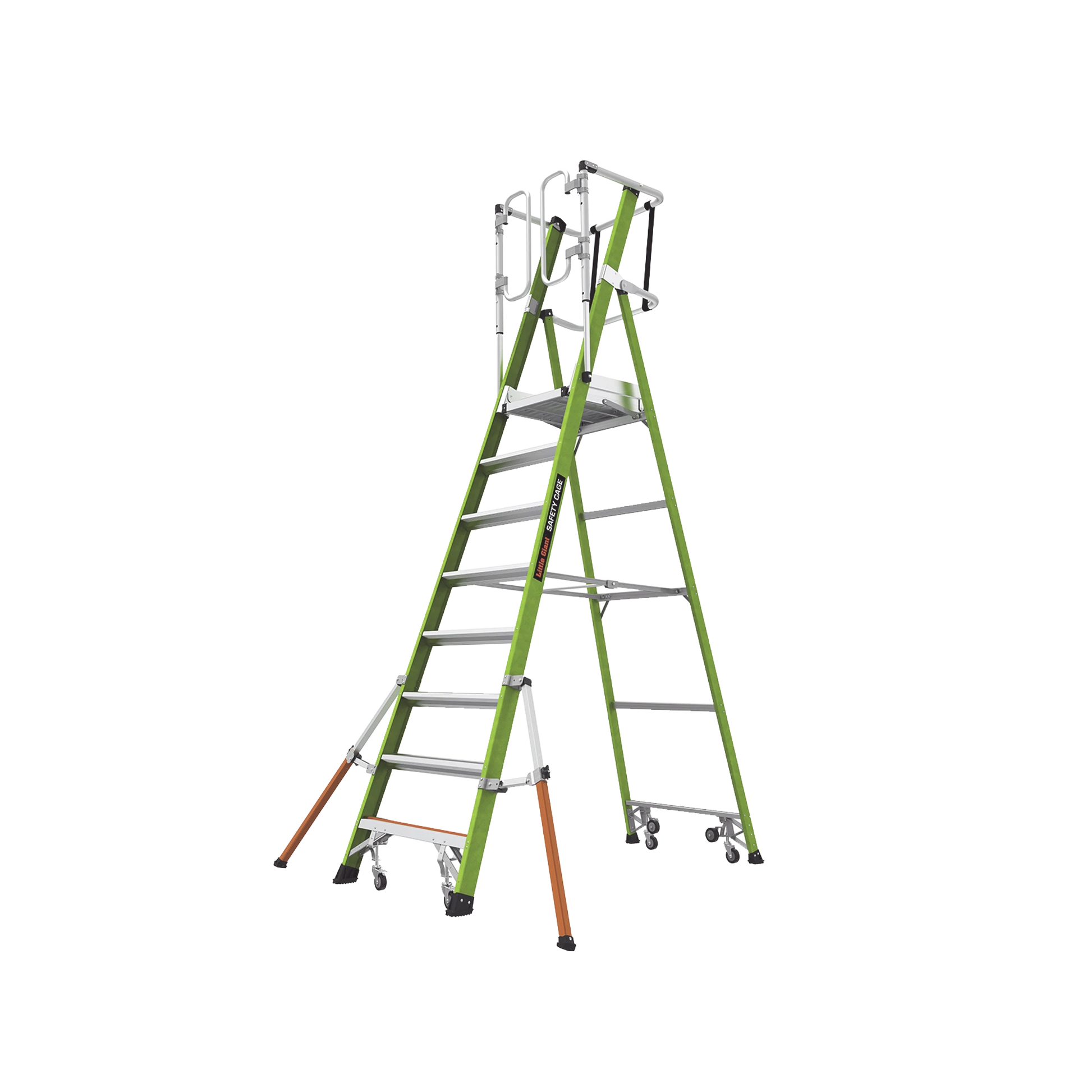 ESCALERA FIJA DE 8' (2.4M) DE FIBRA DE VIDRIO CON JAULA Y PELDAÑOS DE ALUMINIO. (SKU:19708-146).-Herramientas-LITTLE GIANT LADDER SYSTEMS-Bsai Seguridad & Controles