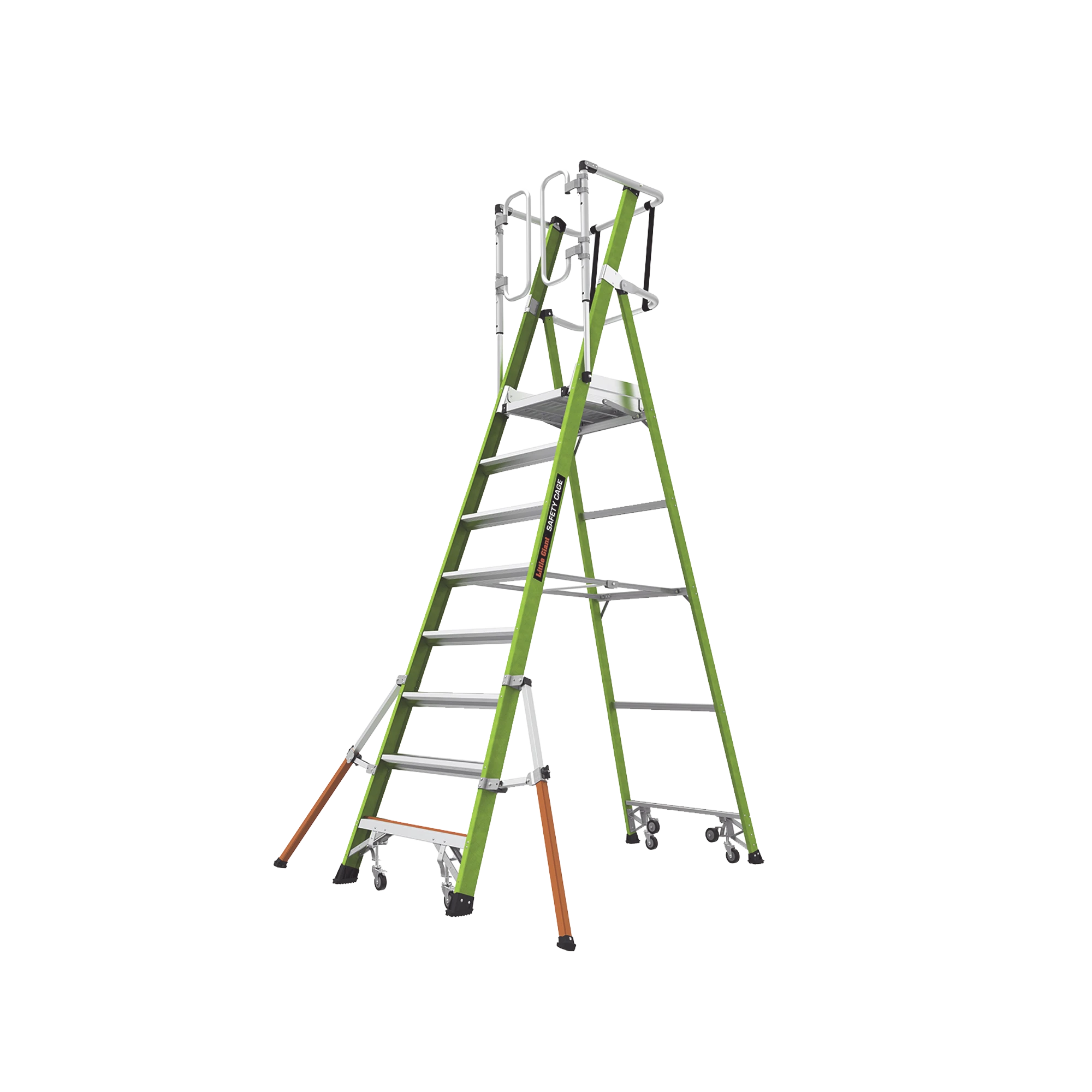 ESCALERA FIJA DE 8' (2.4M) DE FIBRA DE VIDRIO CON JAULA Y PELDAÑOS DE ALUMINIO. (SKU:19708-146).-Herramientas-LITTLE GIANT LADDER SYSTEMS-Bsai Seguridad & Controles