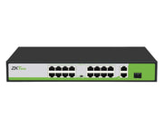 ZKTECO PE162200C - SWITCH DE 16 PUERTOS FAST ETHERNET POE AF - AT / 2 PUERTOS RJ45 10/100/1000M + 1 PUERTO SFP 1G / POE+ HASTA 30W POR PUERTO / SOPORTA HASTA 250 MTS SOBRE UTP CAT 6 / AUTOADAPTACIÓN MDI - MDIX / PROTECCIÓN CONTRA DESCARGAS / #ESM2024-Switches POE-ZKTECO-Bsai Seguridad & Controles