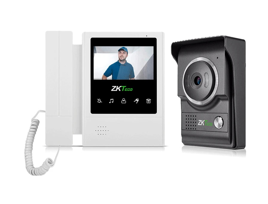 ZKTECO VDP04B4 KIT - KIT DE VIDEOPORTERO ANALÓGICO / MONITOR DE 4.3 PULGADAS / FRENTE DE CALLE CON CÁMARA DE 1 MP / ÁNGULO DE VISIÓN 80° / CONEXIÓN HASTA 4 MONITORES / #ESM2024-Kits de Videoporteros-ZKTECO-Bsai Seguridad & Controles