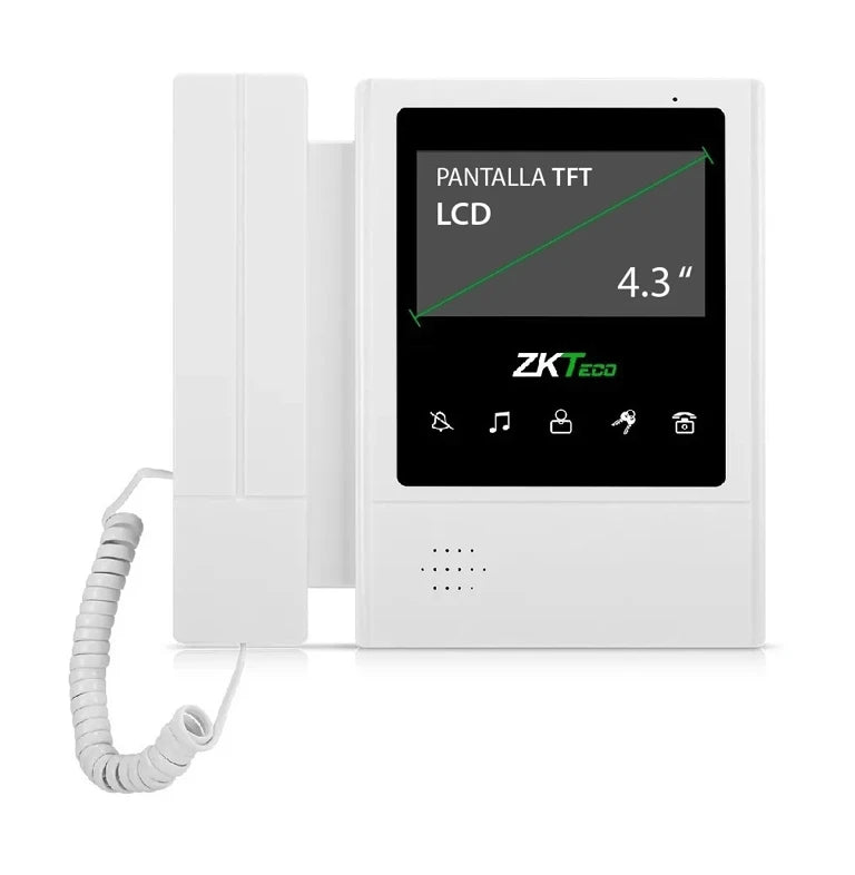ZKTECO VDPIB4 - MONITOR LCD DE 4.3 PULGADAS PARA VIDEOPORTERO ANALÓGICO / CONEXIÓN MEDIANTE 4 HILOS / RESOLUCIÓN 480*272 PÍXELES / IMAGEN NÍTIDA / BOTÓN DE NO MOLESTAR / #ESM2024-Monitores-ZKTECO-Bsai Seguridad & Controles