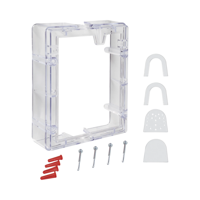 ESPACIADOR DE CONDUCTO CON MARCO - TRANSPARENTE PARA LA SERIE STOPPER-Accesorios y Dispositivos Direccionables-STI-Bsai Seguridad & Controles