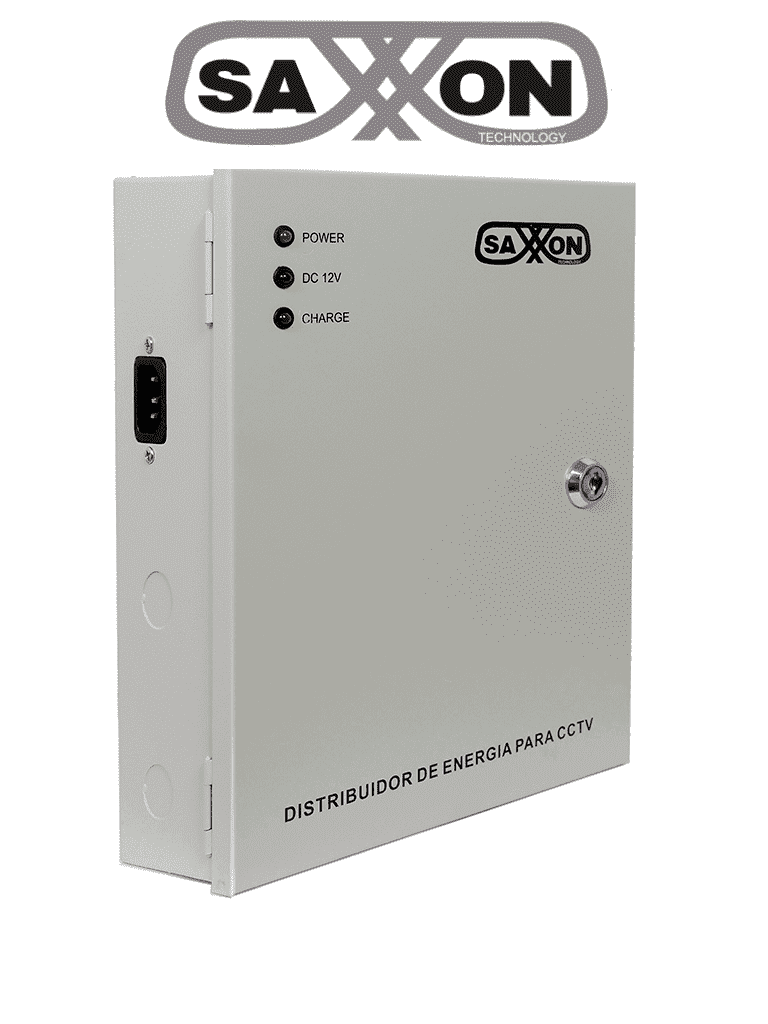 SAXXON PSU1210D9B-FUENTE DE PODER 12V CD 10 AMPERES/ DISTRIBUIDOR PARA 9 CAMARAS/ ESPACIO PARA BATERIA DE RESPALDO-Fuentes con Distribuidor-SAXXON-Bsai Seguridad & Controles