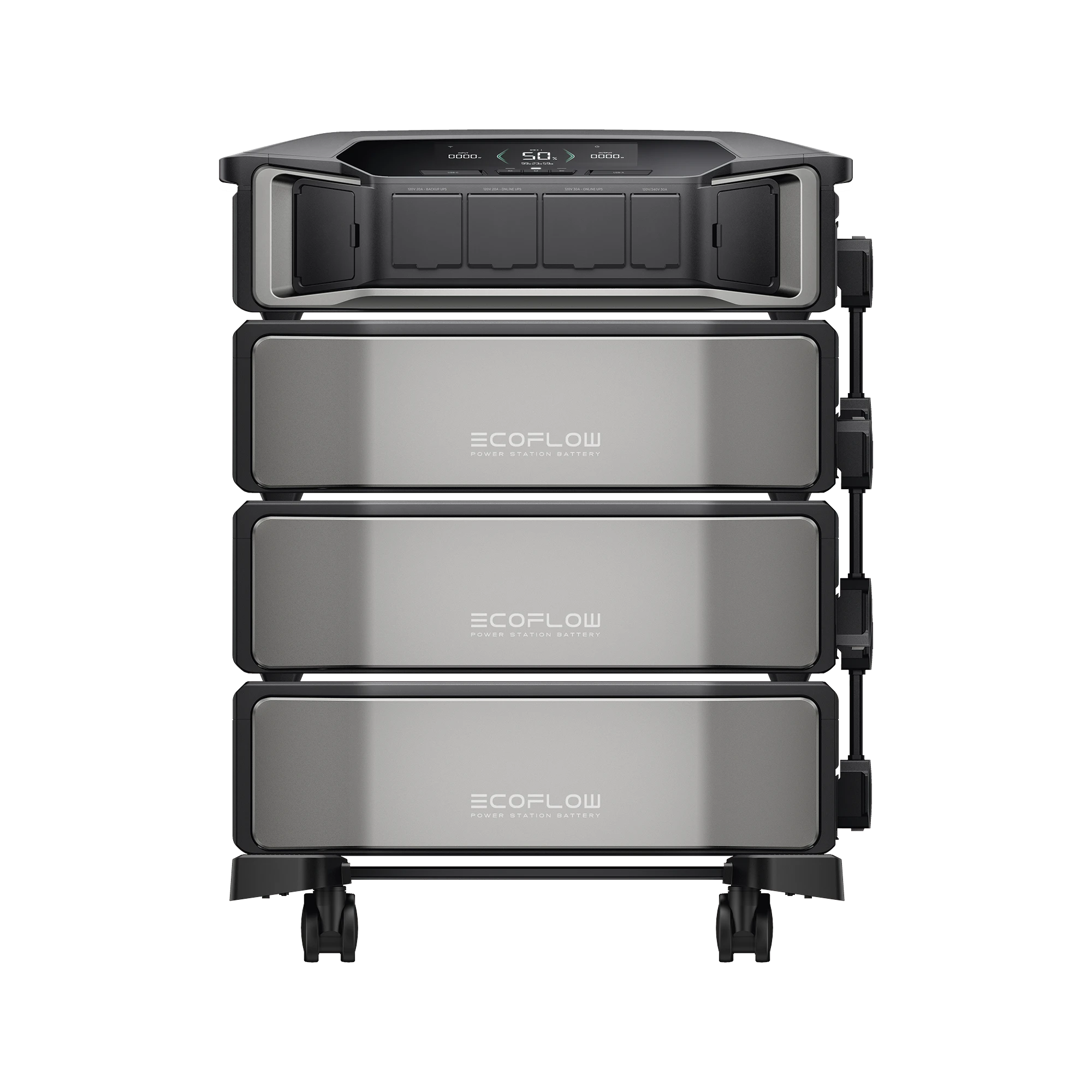 ESTACIÓN DE ENERGÍA DELTA PRO ULTRA 7.2KW PARA RESPALDO RESIDENCIAL, INCLUYE BATERÍA DE LITIO LFP 6KWH (18KWH TOTALES), SINCRONIZACIÓN PARA MAYOR POTENCIA, CARGA SOLAR HASTA 4000W, CAPACIDAD DE TRABAJO ONLINE (0MS)-Respaldo de Energía-ECOFLOW-Bsai Seguridad & Controles