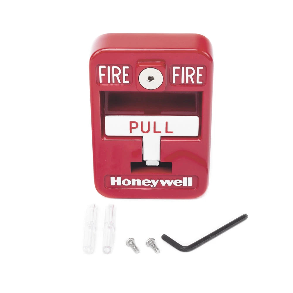 ESTACIÓN DE JALÓN CONVENCIONAL DE ACCIÓN SIMPLE COLOR ROJA-Estaciones Manuales de Emergencia-HONEYWELL HOME RESIDEO-Bsai Seguridad & Controles
