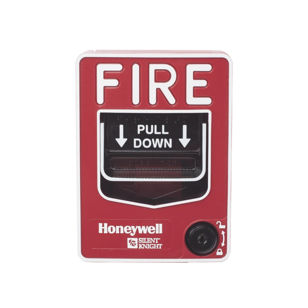 ESTACIÓN DE JALÓN CONVENCIONAL DE SIMPLE ACCIÓN CON CERRADURA-Estaciones Manuales de Emergencia-SILENT KNIGHT BY HONEYWELL-Bsai Seguridad & Controles