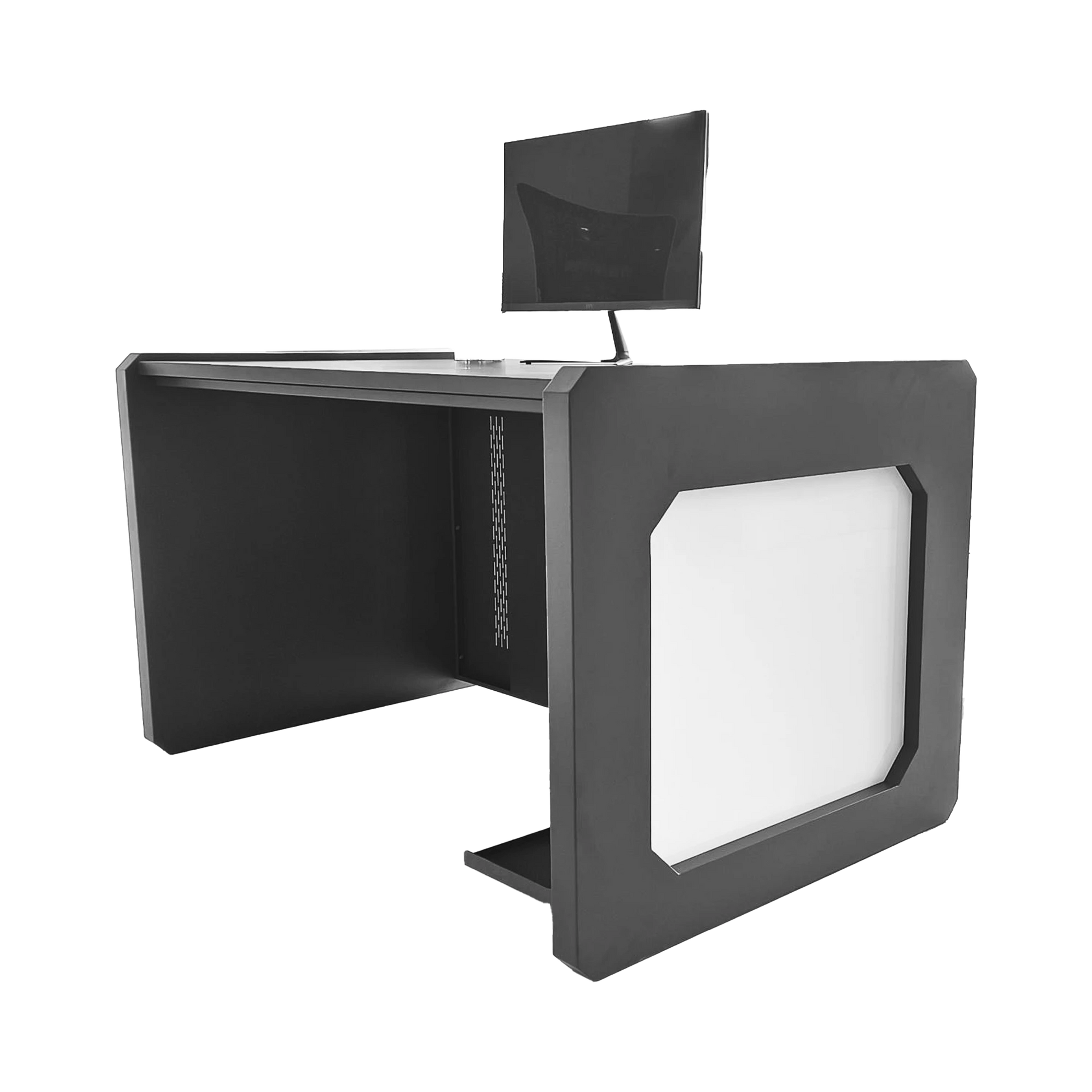 ESTACIÓN MOBILIARIA PROFESIONAL DE MONITOREO Y CONTROL / VIDEOVIGILANCIA / ACCESO / ALARMAS / ETC... / METÁLICA / COLOR GRIS OXFORD-Racks y Gabinetes-EPCOM INDUSTRIAL-Bsai Seguridad & Controles