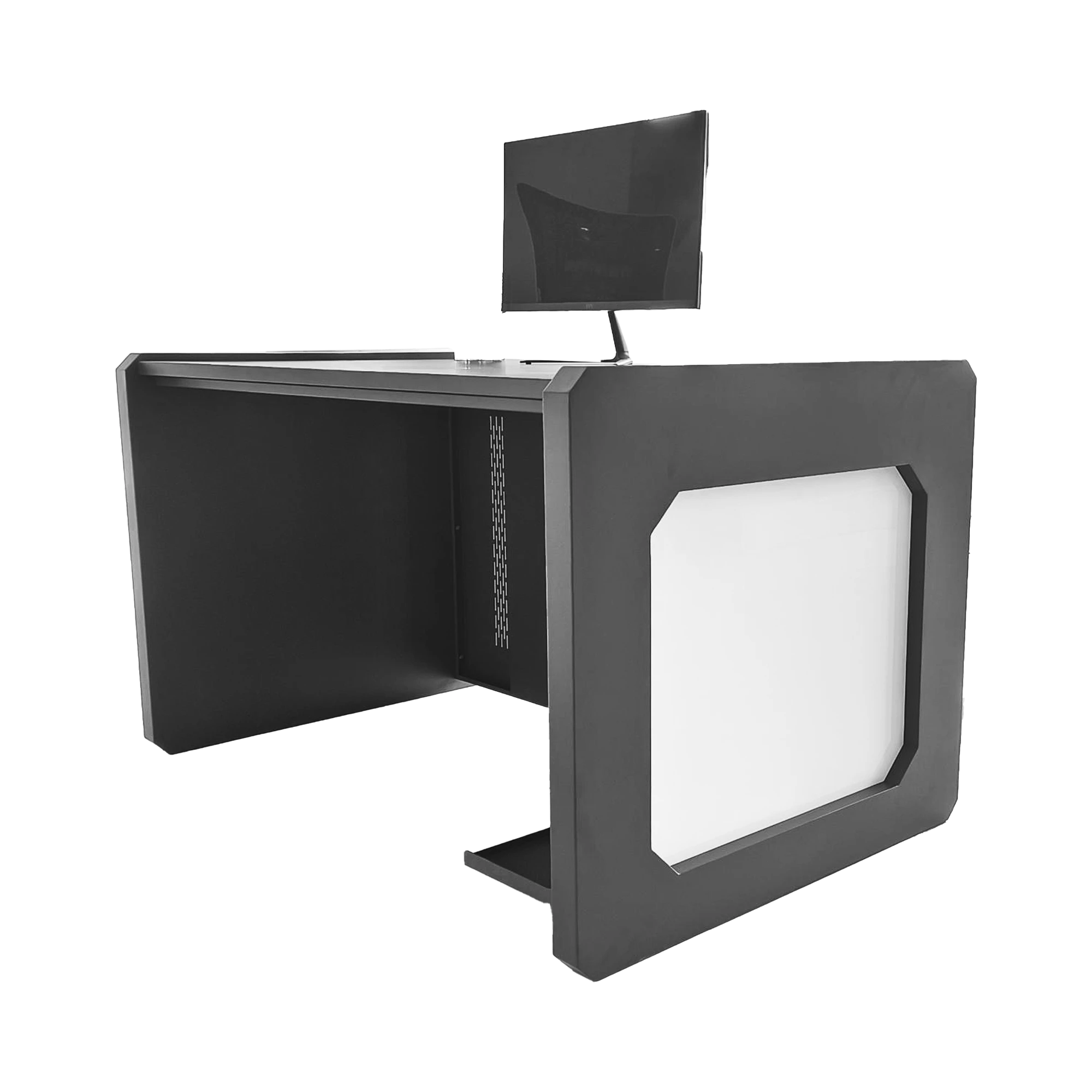 ESTACIÓN MOBILIARIA PROFESIONAL DE MONITOREO Y CONTROL / VIDEOVIGILANCIA / ACCESO / ALARMAS / ETC... / METÁLICA / COLOR GRIS OXFORD-Racks y Gabinetes-EPCOM INDUSTRIAL-Bsai Seguridad & Controles