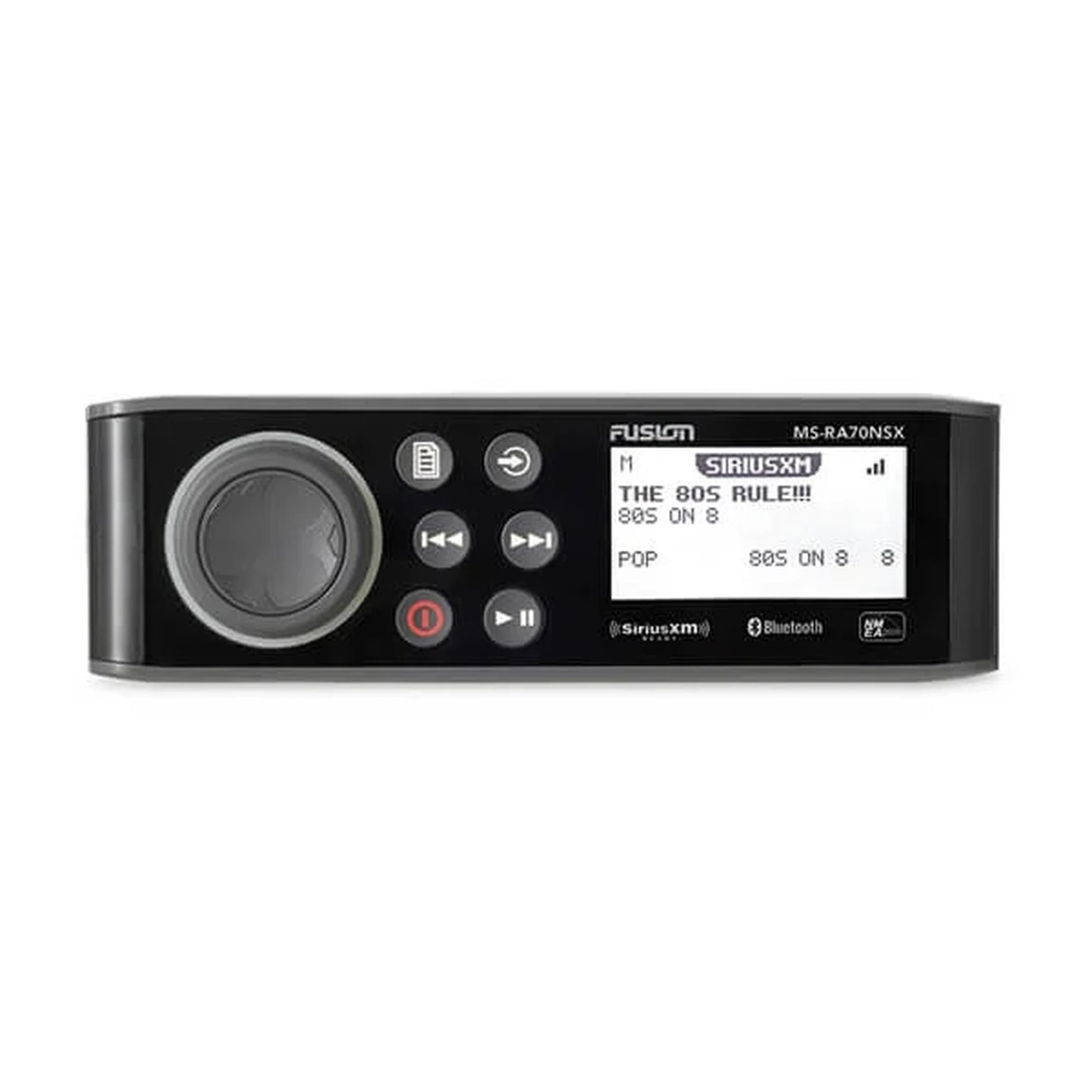 ESTÉREO MARINO FUSION SERIE RA70, CON PANTALLA MONOCROMA, PUERTO NMEA 2000 Y USB-Soluciones Marinas-GARMIN-Bsai Seguridad & Controles