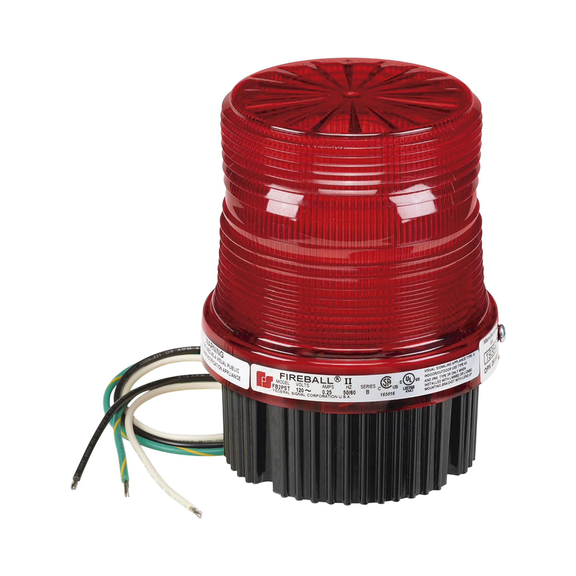 ESTROBO FIREBALL PARA UBICACIONES PELIGROSAS, UL Y CUL, 120 VCA, ROJO-Estrobos/Giratorias-FEDERAL SIGNAL INDUSTRIAL-Bsai Seguridad & Controles