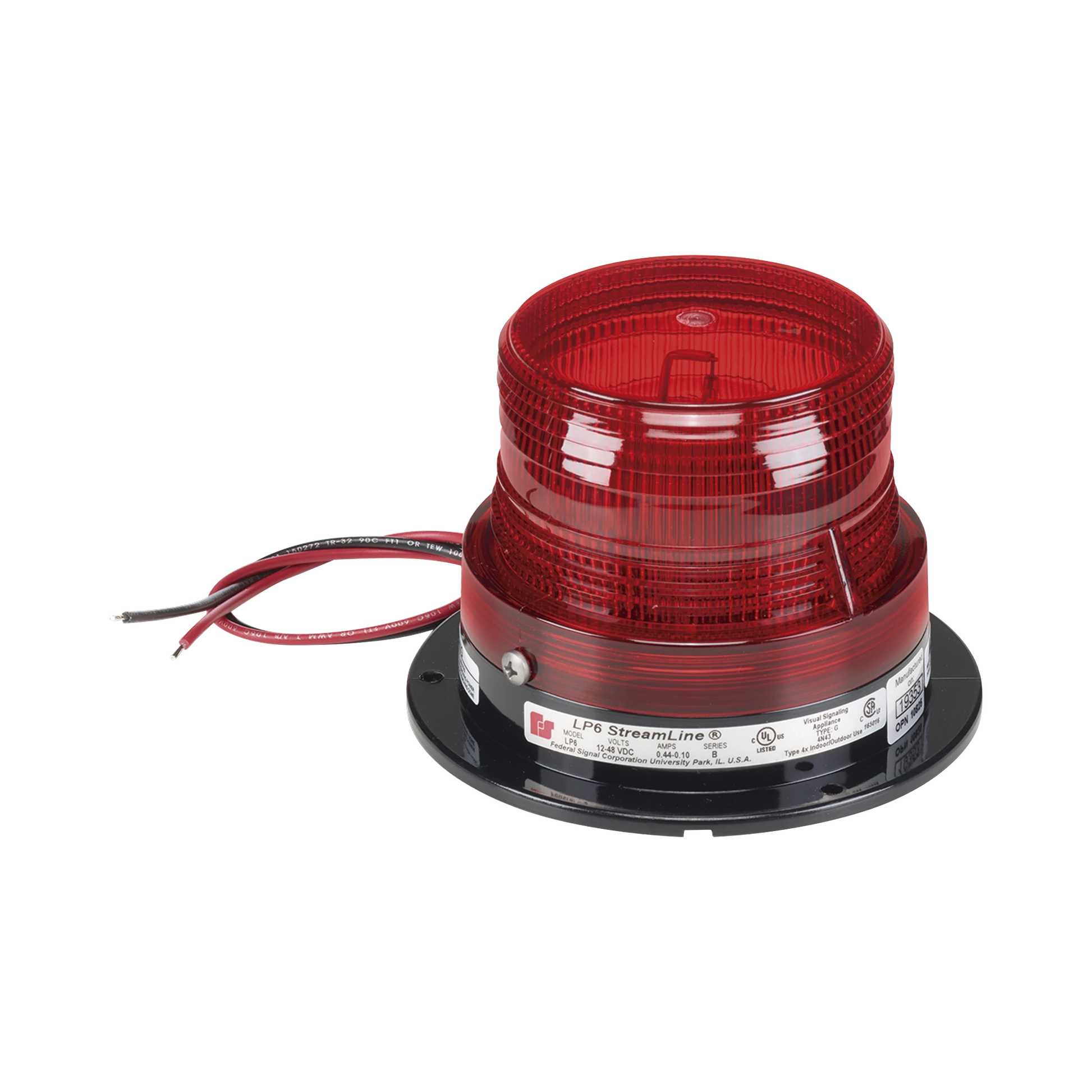 ESTROBO SERIE STREAMLINE, MINI, 120 VCA, ROJO-Estrobos / Burbujas Vehiculares-FEDERAL SIGNAL INDUSTRIAL-Bsai Seguridad & Controles