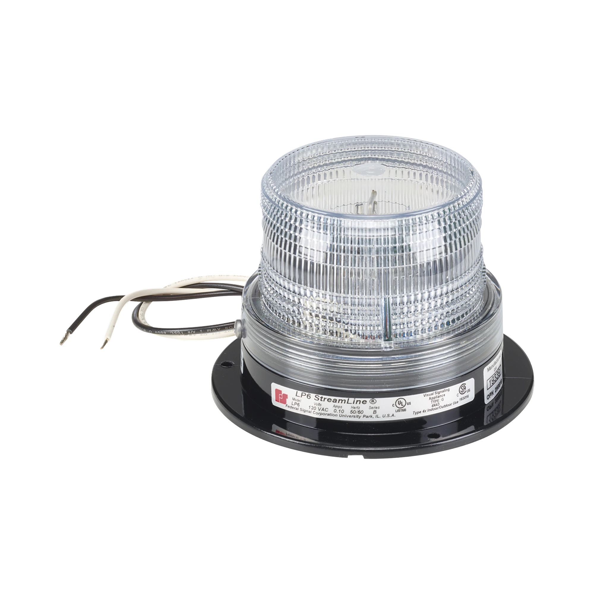 ESTROBO STREAMLINE, MINI, 120-240 VCA, CLARO-Estrobos/Giratorias-FEDERAL SIGNAL INDUSTRIAL-Bsai Seguridad & Controles