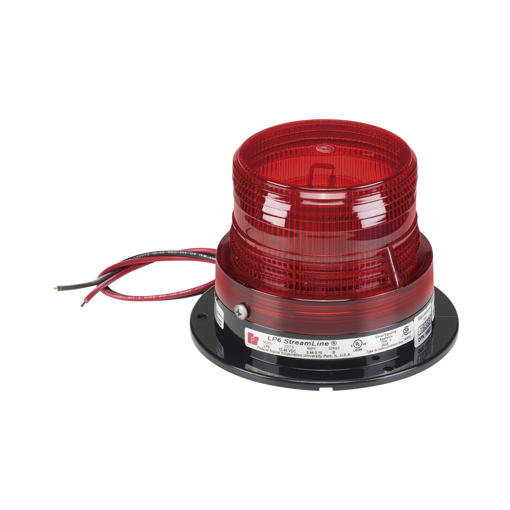 ESTROBO STREAMLINE, MINI, 120-240 VCA, ROJO-Estrobos/Giratorias-FEDERAL SIGNAL INDUSTRIAL-Bsai Seguridad & Controles