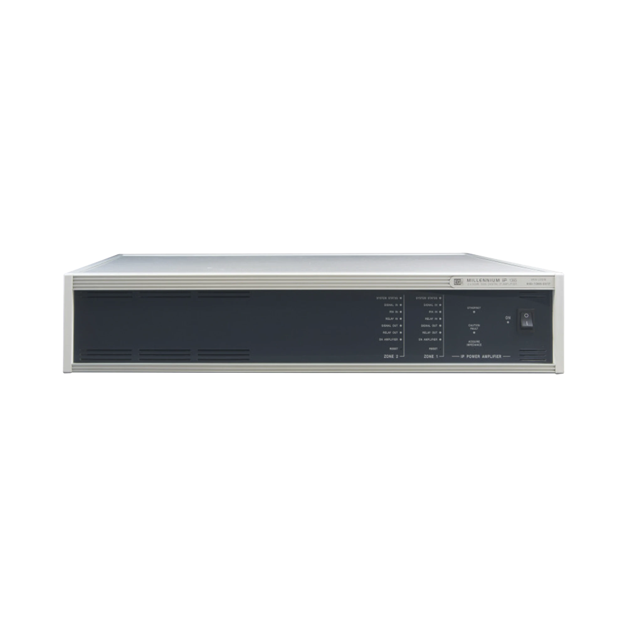 ETAPA DE POTENCIA DIGITAL 2X240W 100V MILLENNIUM IP CON CONECTIVIDAD IP LAN, SUPERVISON, CALIDAD DE SONIDO HQ PARA 2 ZONAS, EN FORMATO RACK 2U-VoIP - Telefonía IP - Videoconferencia-EGI AUDIO SOLUTIONS-Bsai Seguridad & Controles