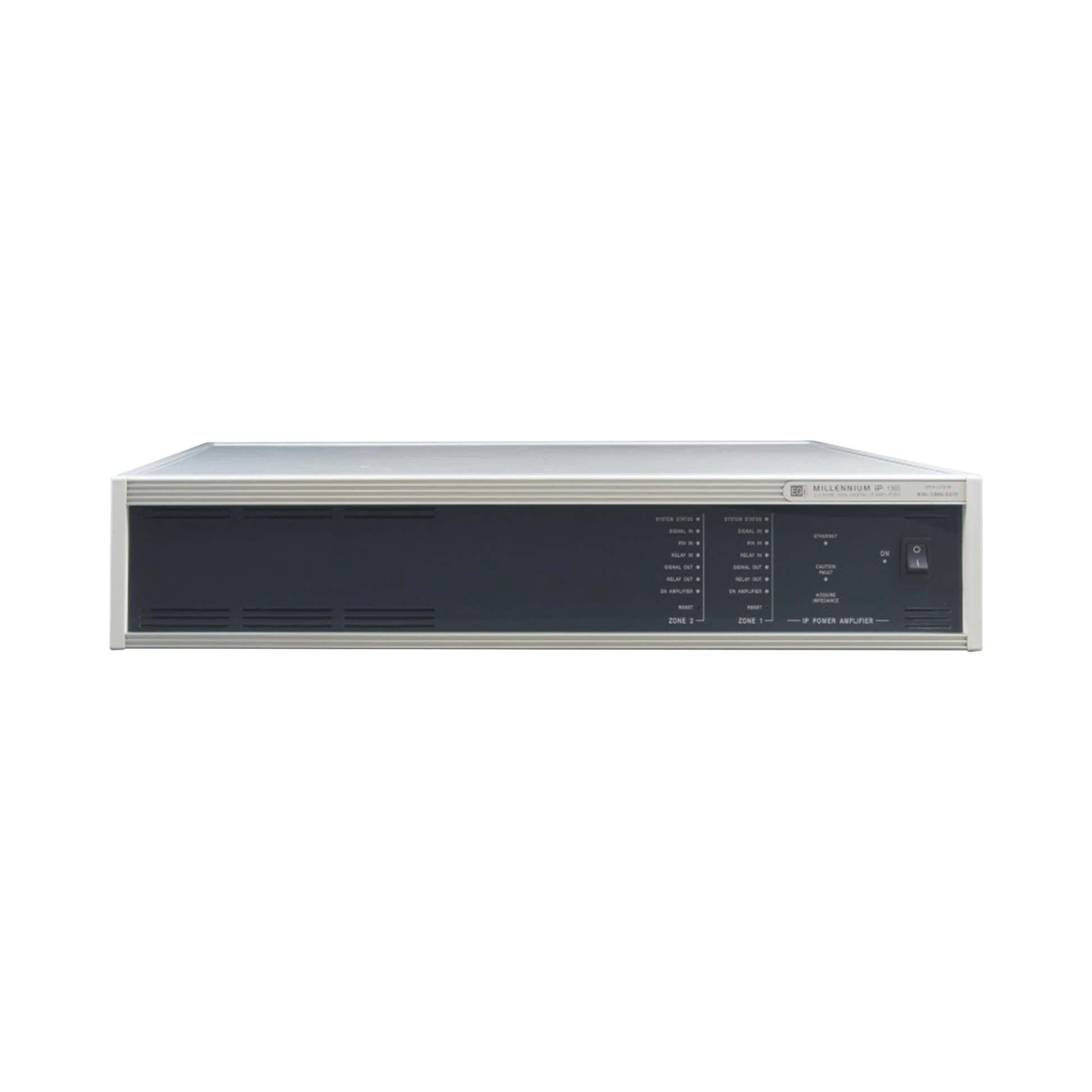 ETAPA DE POTENCIA DIGITAL 2X500W 100V MILLENNIUM IP CON CONECTIVIDAD IP LAN, SUPERVISON, CALIDAD DE SONIDO HQ PARA 2 ZONAS, EN FORMATO RACK 2U-Canalización-EGI AUDIO SOLUTIONS-Bsai Seguridad & Controles