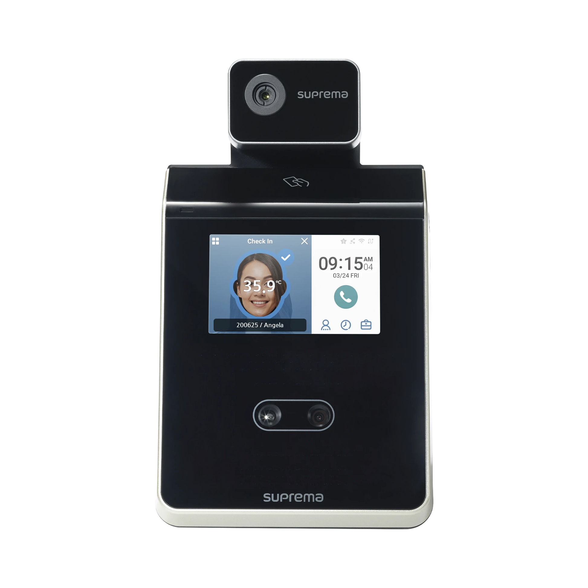 FACESTATION 2 LECTOR FACIAL/ NOTIFICACIÓN POR TEMPERATURA ALTA / BLUETOOTH MULTICLASS SE DUAL RFID (125KHZ EM HID PROX 13.56MHZ MIFARE DESFIRE / EV1 FELICA ICLASS S) COMPATIBLE CON BIOSTAR2-Biometricos-SUPREMA-Bsai Seguridad & Controles