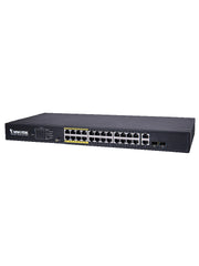 VIVOTEK AWFGT260D380 - SWITCH POE 24 PUERTOS FE/ 2 X GE COMBO/ NO ADMINISTRABLE/ 30W POR PUERTO/ 370W TOTALES/ EX MODE-Switches PoE-VIVOTEK-Bsai Seguridad & Controles
