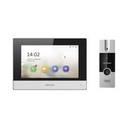 KIT DE VIDEOPORTERO ANALÓGICO / IP A 4 HILOS CON FUNCIÓN DE LLAMADA A APP HIK-CONNECT / MONITOR SE CONECTA A INTERNET POR CABLE O WIFI Y POR 4 HILOS AL FRENTE DE CALLE / EXPANDIBLE A MAS EQUIPOS-Videoporteros e Interfonos-HIKVISION-Bsai Seguridad & Controles