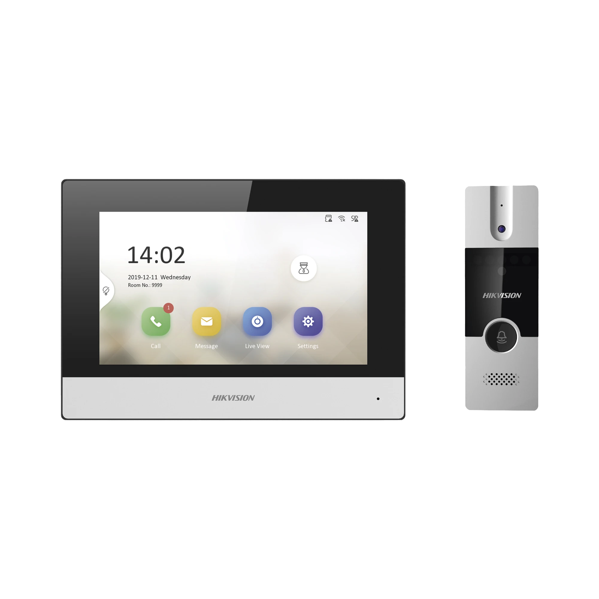 KIT DE VIDEOPORTERO ANALÓGICO / IP A 4 HILOS CON FUNCIÓN DE LLAMADA A APP HIK-CONNECT / MONITOR SE CONECTA A INTERNET POR CABLE O WIFI Y POR 4 HILOS AL FRENTE DE CALLE / EXPANDIBLE A MAS EQUIPOS-Videoporteros e Interfonos-HIKVISION-Bsai Seguridad & Controles