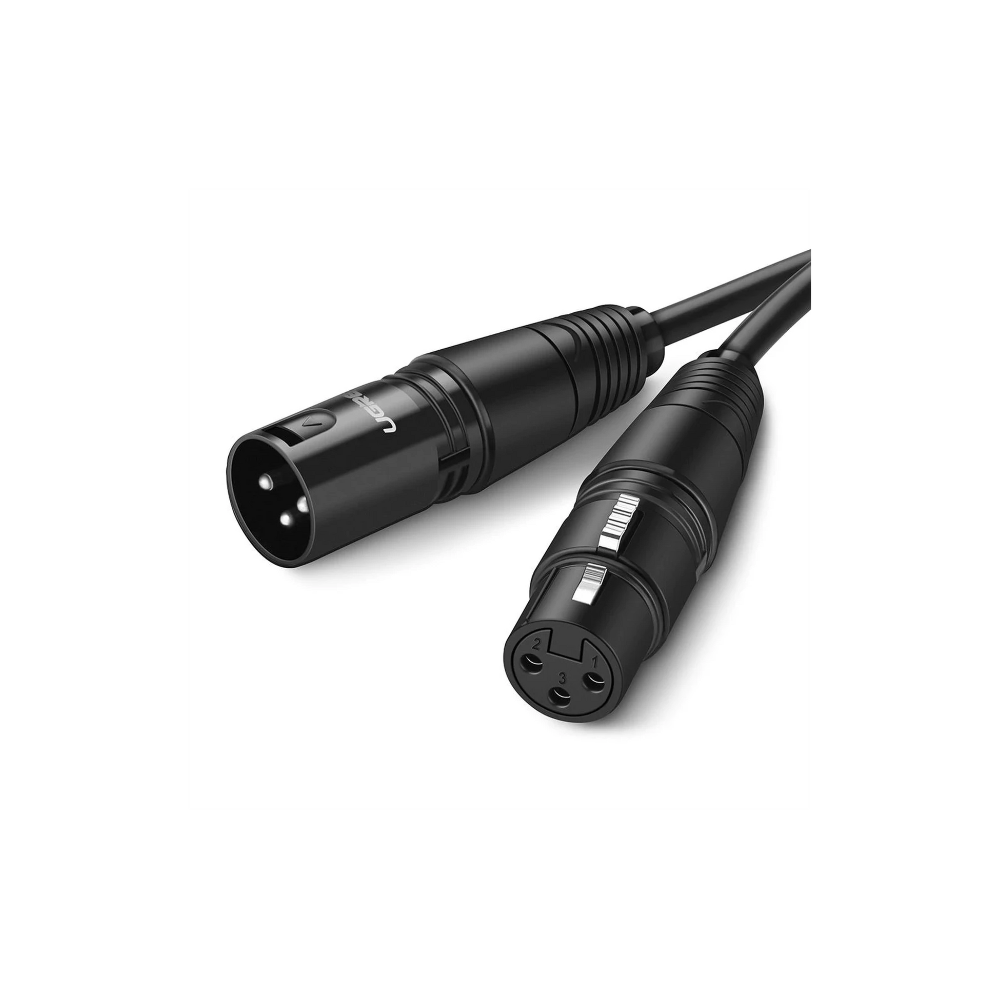 EXTENSIÓN CABLE PARA MICRÓFONO TIPO CANNON MACHO A HEMBRA, 10 METROS, NEGRO-Megafonia y Audioevacuacion-UGREEN-Bsai Seguridad & Controles