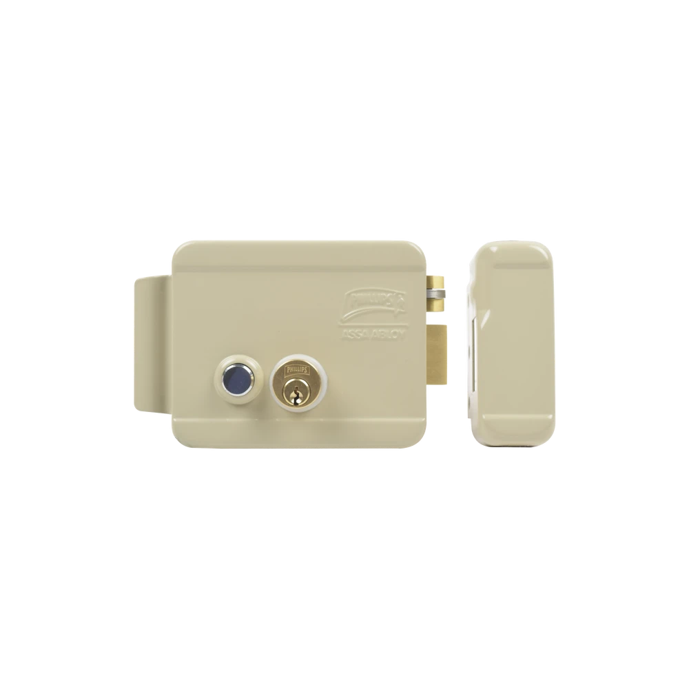 CERRADURA ELÉCTRICA / INCLUYE LLAVE / DERECHA/ CON BOTÓN INTEGRADO /EXTERIOR-Cerraduras-ASSA ABLOY-Bsai Seguridad & Controles