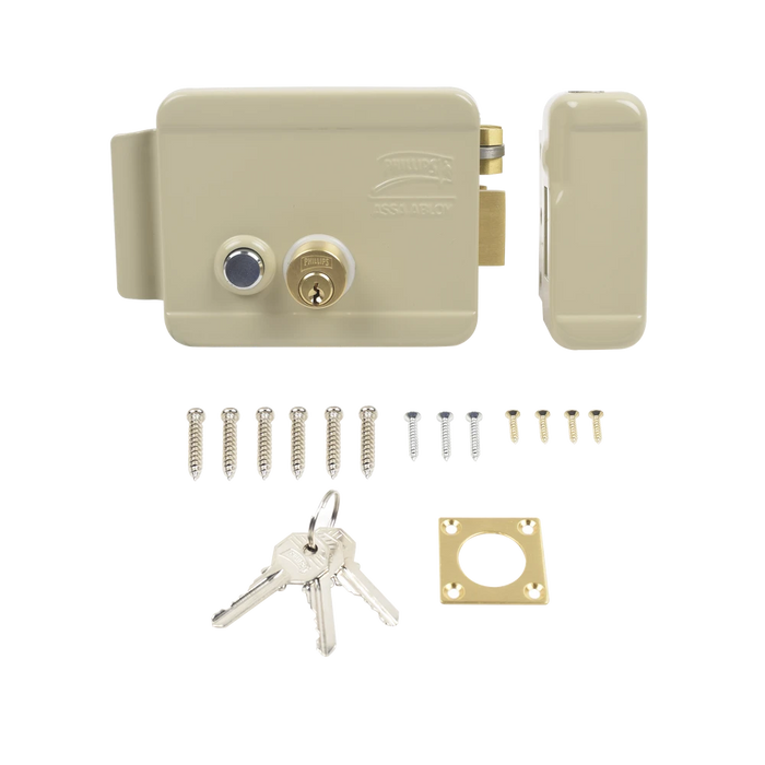 CERRADURA ELÉCTRICA / INCLUYE LLAVE / DERECHA/ CON BOTÓN INTEGRADO /EXTERIOR-Cerraduras-ASSA ABLOY-321-DCBD-ABG-Bsai Seguridad & Controles