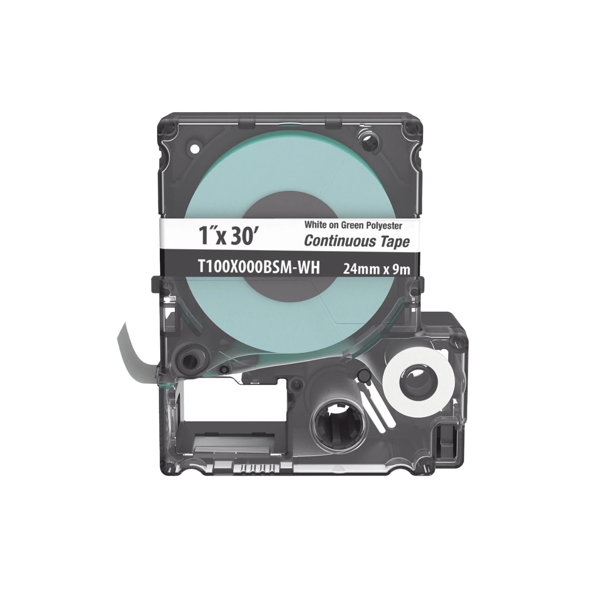 CASETE DE ETIQUETAS DE POLIÉSTER DE CINTA CONTINUA, COLOR BLANCO SOBRE VERDE, USO INTERIOR/EXTERIOR, 24 MM (1 IN) DE ANCHO X 9.1 METROS DE LARGO-Cableado de Cobre-PANDUIT-Bsai Seguridad & Controles