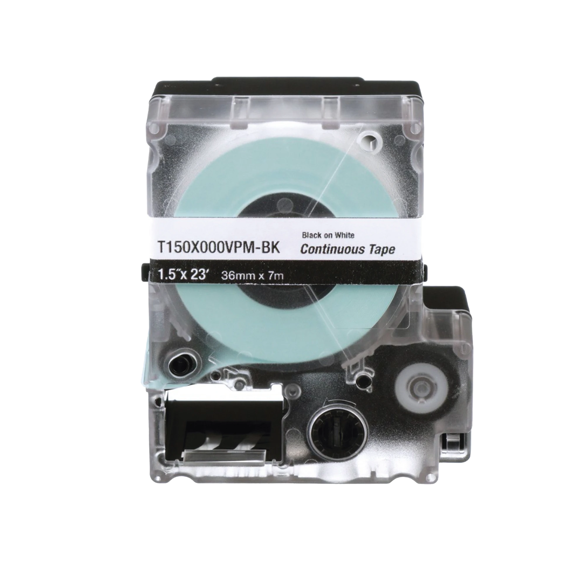 CASETE DE ETIQUETAS DE VINILO DE CINTA CONTINUA, COLOR NEGRO SOBRE BLANCO, USO INTERIOR/EXTERIOR, 36 MM (1.5 IN) DE ANCHO X 7.6 METROS DE LARGO-Cableado de Cobre-PANDUIT-Bsai Seguridad & Controles