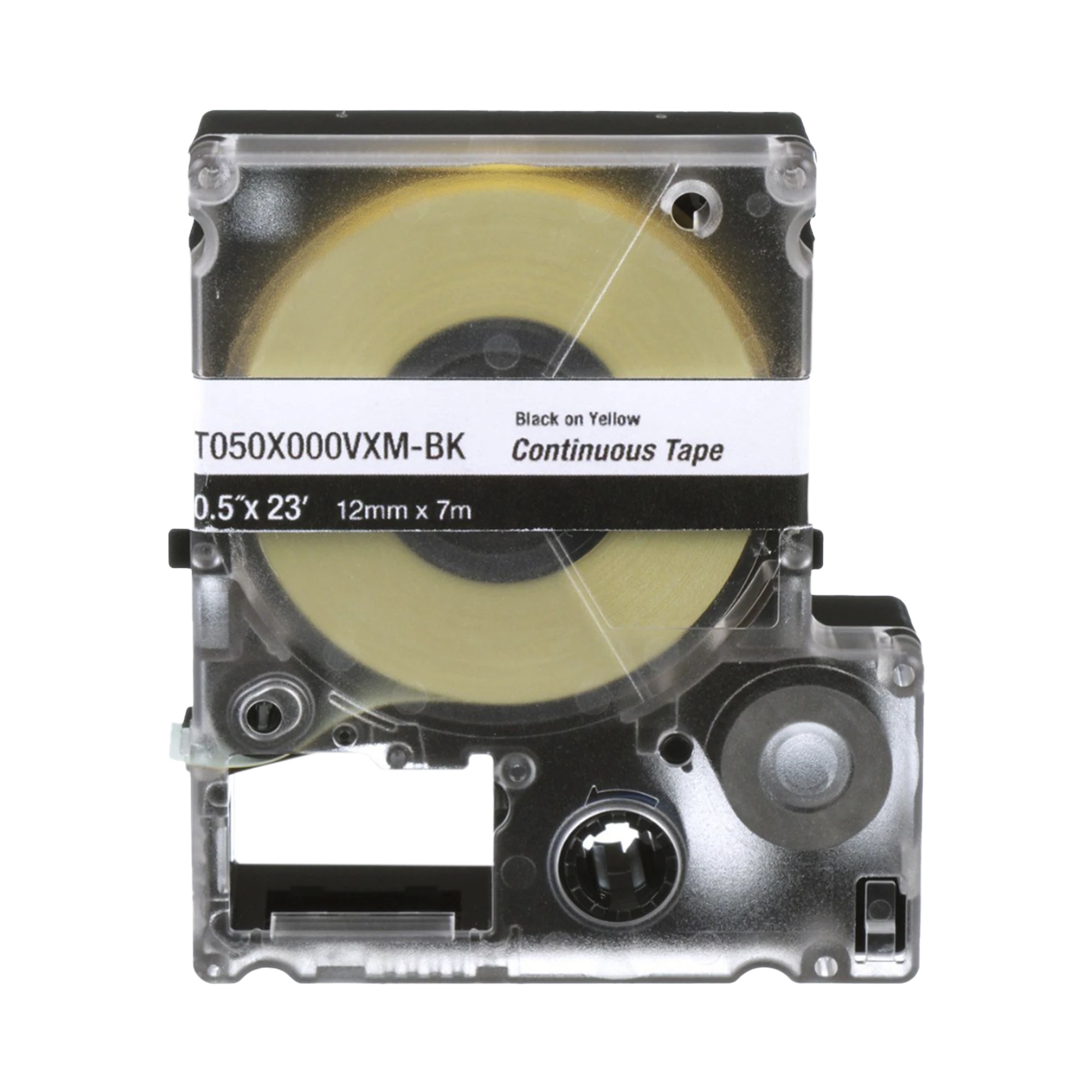 CASETE DE ETIQUETAS DE VINILO DE CINTA CONTINUA, COLOR NEGRO SOBRE AMARILLO, USO INTERIOR/EXTERIOR, 9 MM DE ANCHO X 7 METROS DE LARGO-Cableado-PANDUIT-Bsai Seguridad & Controles