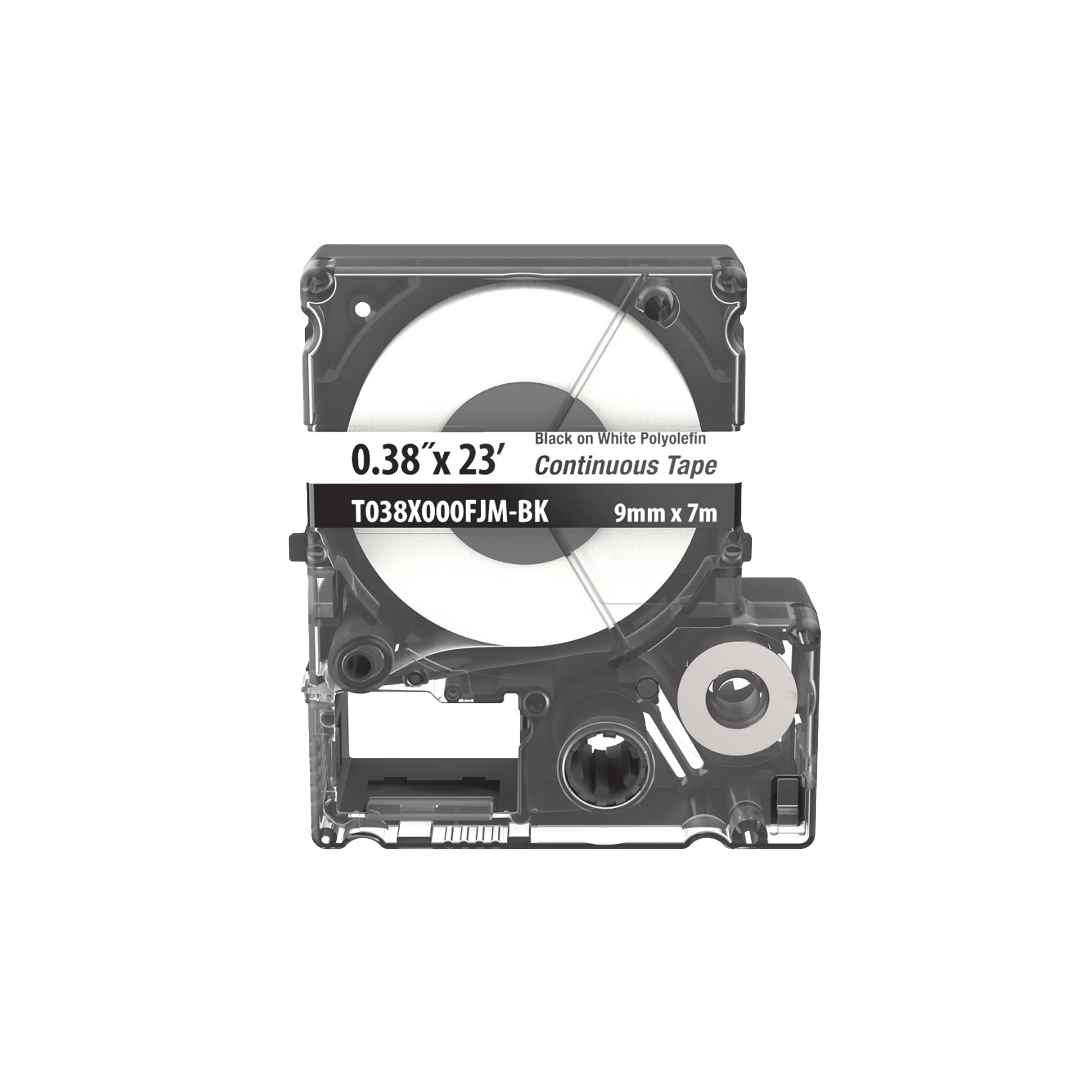 CASETE DE ETIQUETAS DE POLIOLEFINA DE CINTA CONTINUA, COLOR NEGRO SOBRE BLANCO, USO INTERIOR/EXTERIOR, 9 MM DE ANCHO X 7 METROS DE LARGO-Cableado de Cobre-PANDUIT-Bsai Seguridad & Controles