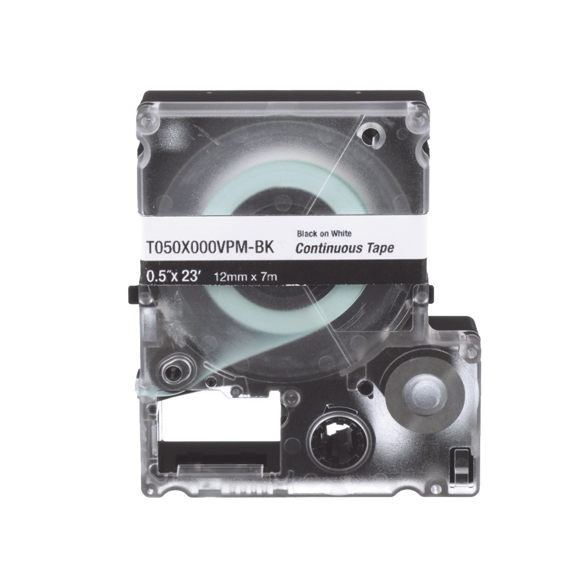 CASETE DE ETIQUETAS DE VINILO DE CINTA CONTINUA, COLOR NEGRO SOBRE BLANCO, USO INTERIOR/EXTERIOR, 9 MM DE ANCHO X 7.6 METROS DE LARGO-Herramientas-PANDUIT-Bsai Seguridad & Controles