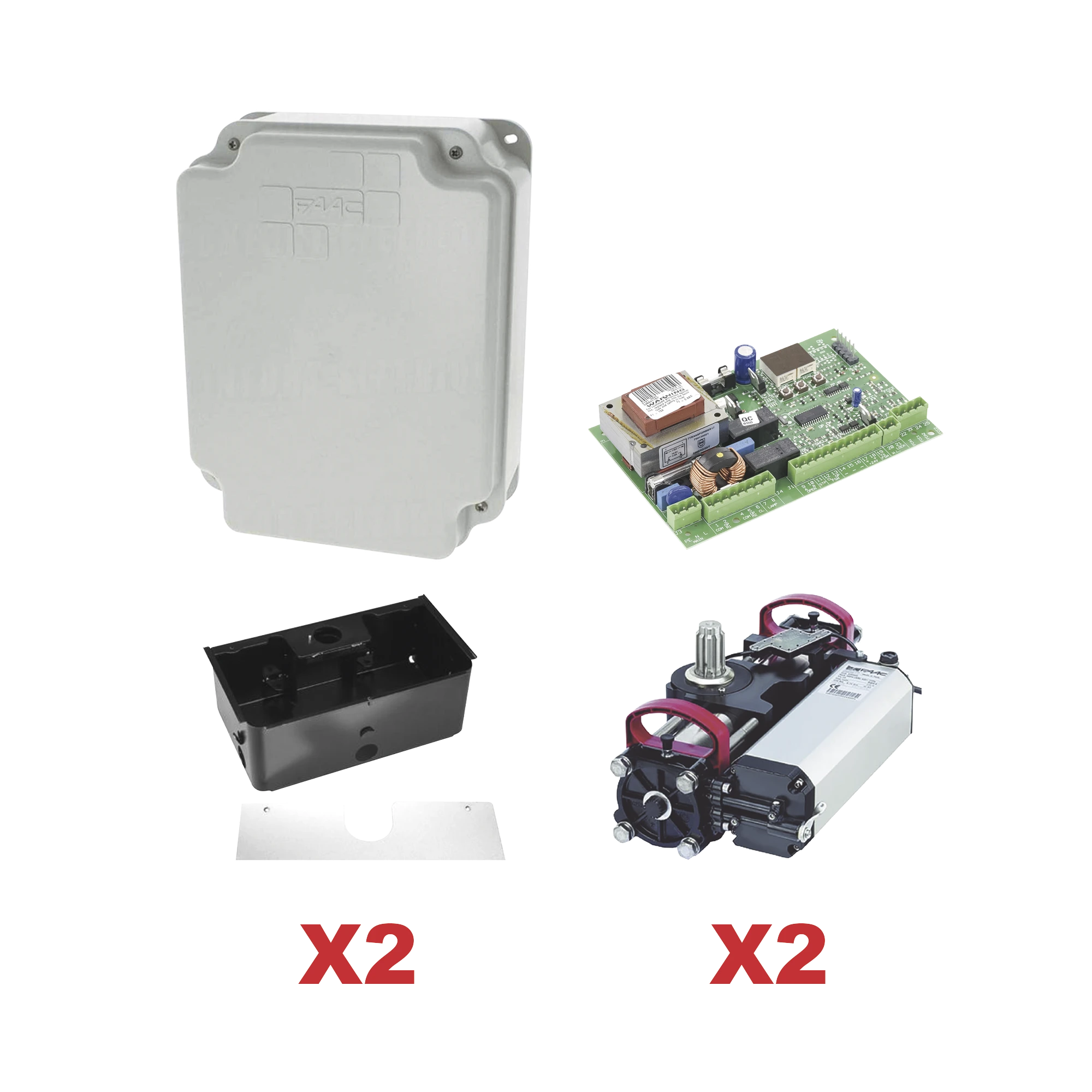 KIT DE OPERADORES SUBTERRANEOS FAAC S800 A 115V PARA PUERTAS ABATIBLES / PARA PUERTAS DE HASTA  2 METROS Y  800 KG
