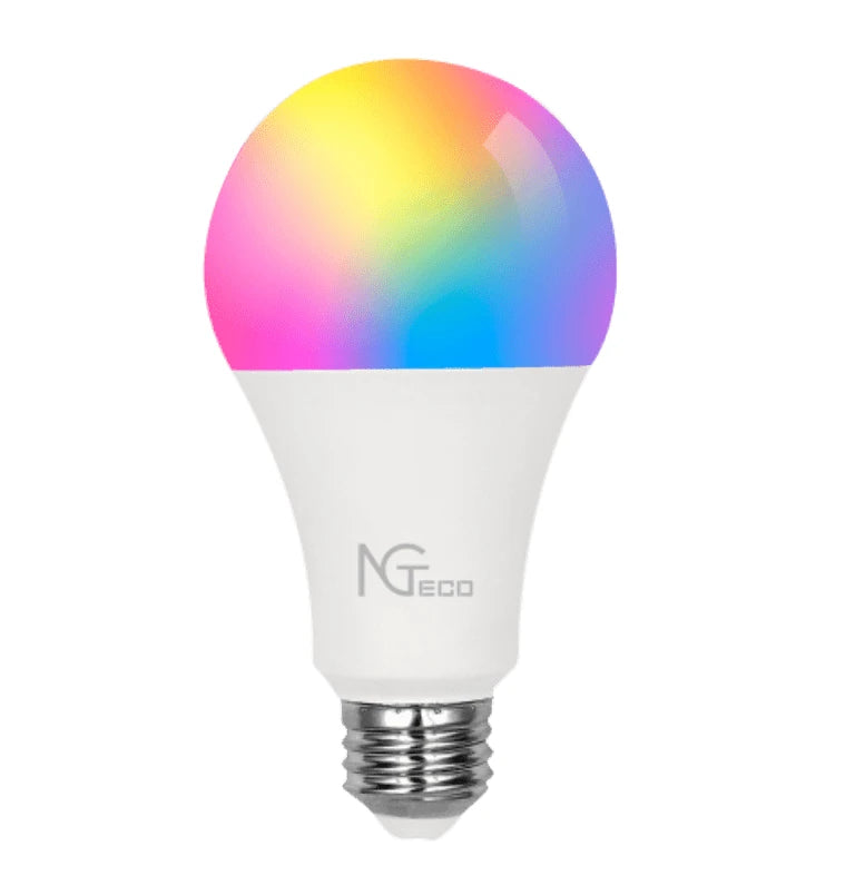 NGTECO NGL200 - FOCO LED INTELIGENTE WIFI / 9W / COLOR REGULABLE / CONTROL REMOTO VÍA APP / CONTROL POR VOZ / COMPATIBLE CON AMAZON ALEXA Y ASISTENTE DE GOOGLE / PARA REDES DE 2.4 GHZ (NO REQUIERE HUB) / #FAVORITOS #ESM2024-Control de Iluminación-ZKTECO-Bsai Seguridad & Controles