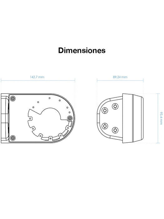 VIVOTEK AM21B - SOPORTE DE PARED TIPO L PARA CAMARAS DOMO / ALUMINIO / MODELOS FD8166A / FD8166AN-Soporte y Montaje-VIVOTEK-VIA124022-Bsai Seguridad & Controles