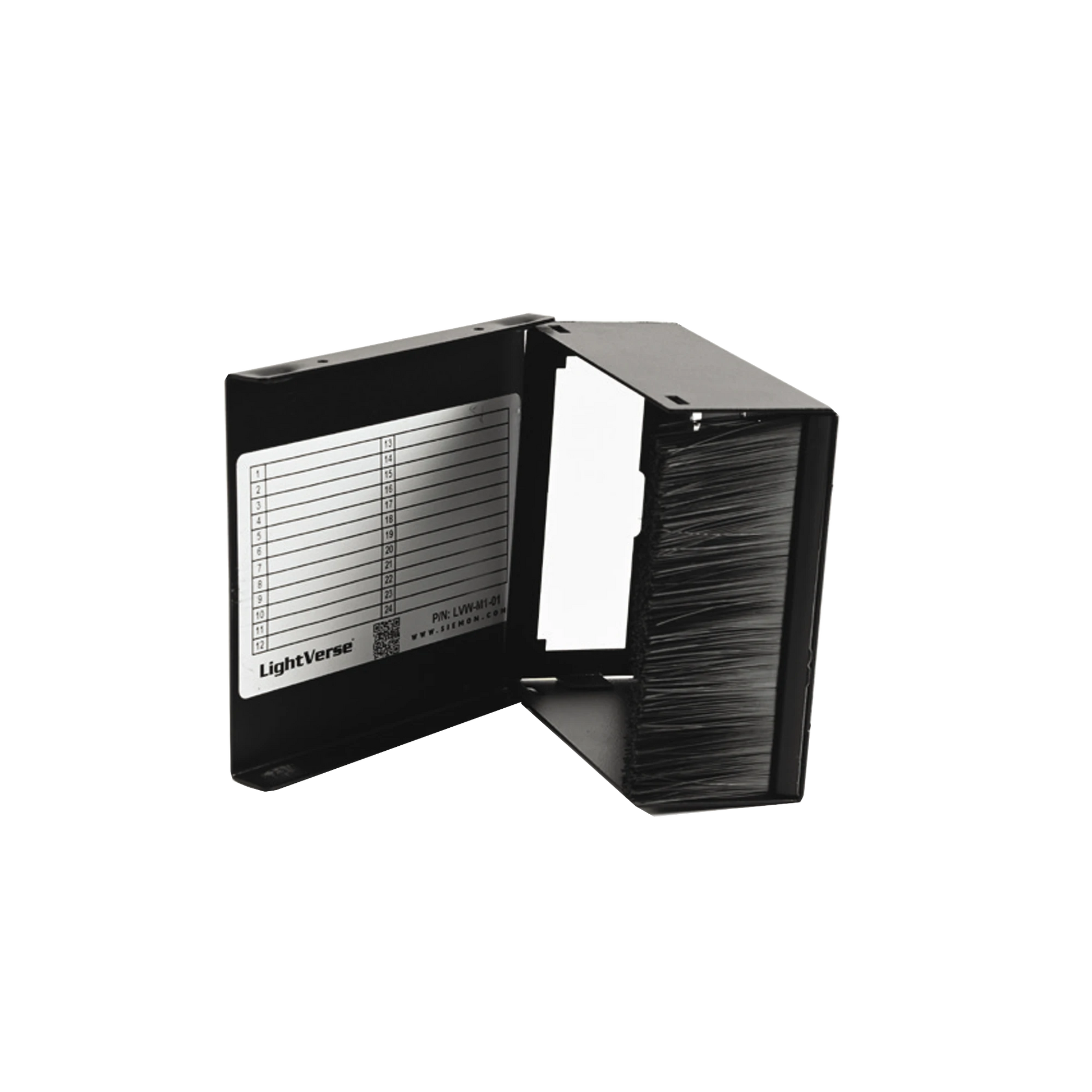 FIBER, ENCLOSURE, LIGHTVERSE, WALL MOUNT, FIXED ACCESS, 1 OPENING, BLACK-Fibra Óptica-SIEMON-Bsai Seguridad & Controles