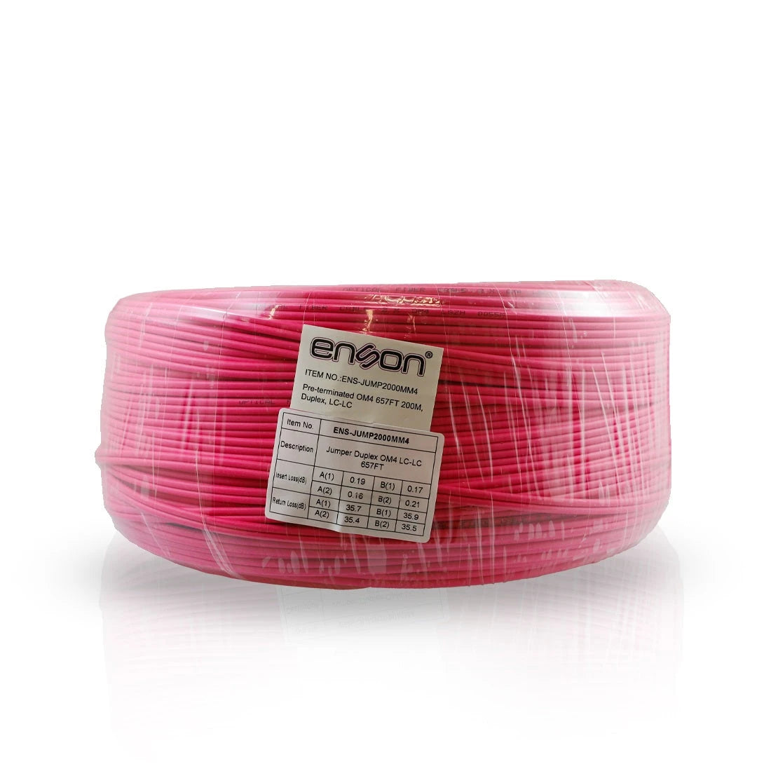 FIBRA OPTICA ENSON ENS-JUMP2000MM4 DE 200 METROS MULTIMODO OM4 ARMADA Y TERMINADA-Fibra Óptica-ENSON-Bsai Seguridad & Controles