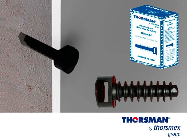 FIJATHODO TFT THORSMAN 1401-10100 COLOR NEGRO CAJA 100 PZA, CAPACIDAD PARA UNO O VARIOS CINTURONES DE NYLON THORSMAN, PARA USO EN INTERIORES Y EXTERIORES, RESISTENCIA A LA EXTRACCIÓN: 10 KG, ELABORADO CON NYLON 6 SIN FIBRA CON PROTECCIÓN UV, ALTA RESI...-Canalizacion-THORSMAN-Bsai Seguridad & Controles