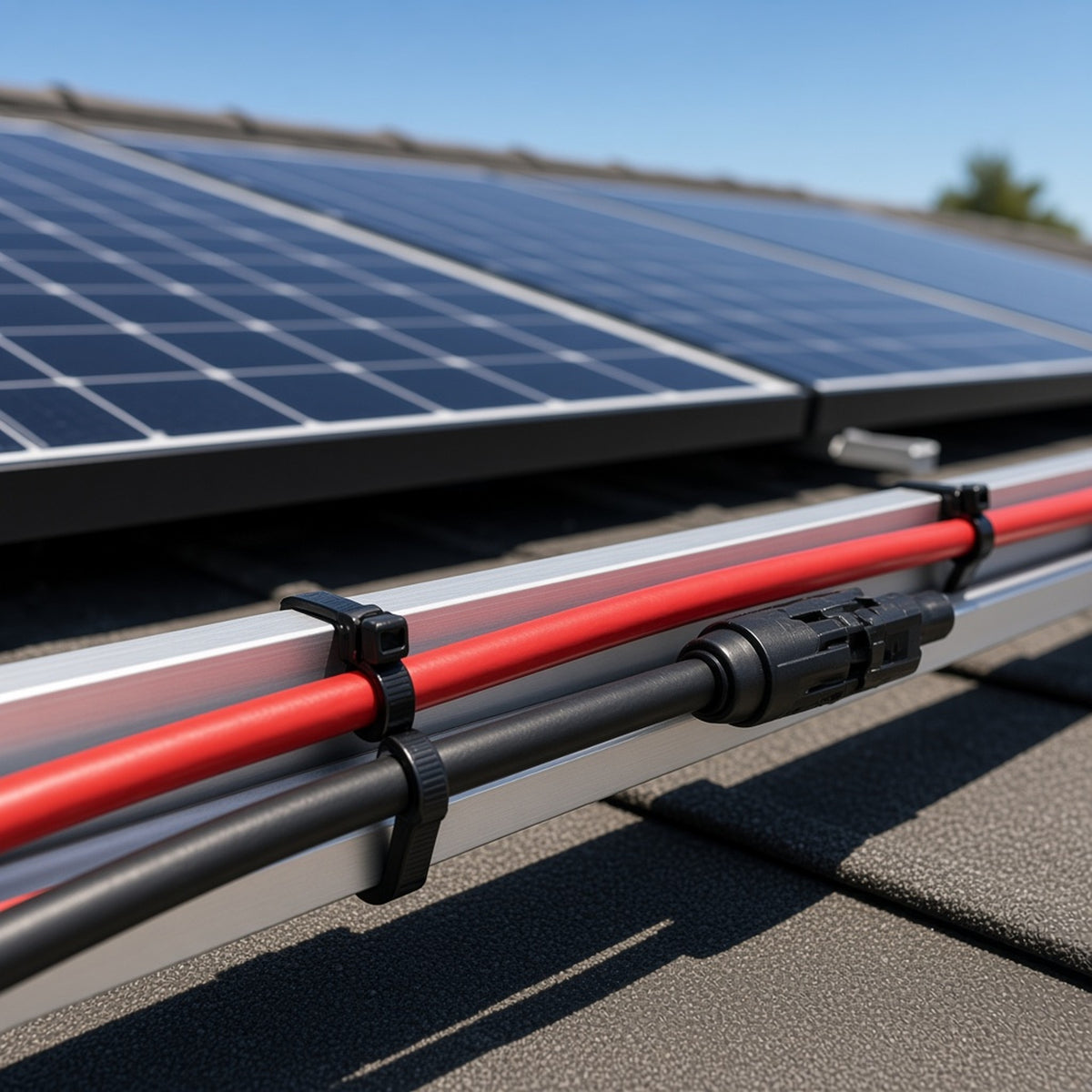 ( VENTA POR METRO ) CABLE FOTOVOLTAICO / ROJO / RECUBRIMIENTO XLPE / 6MM² / 10 AWG / HASTA 1,800 VCC [FJ-86] instalado