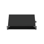 PANEL DE DISTRIBUCIÓN DE FIBRA ÓPTICA, ACEPTA 8 CASETES QUICKNET O PLACAS FAP/FMP CON PANEL CFAPPBL2 (NO INCLUIDO), BANDEJA FIJA, HASTA 192 FIBRAS, COLOR NEGRO, 2UR-Redes FTTH/PON-PANDUIT-Bsai Seguridad & Controles